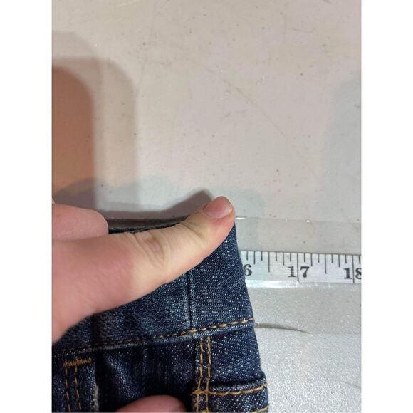 VTG Express Women's Low Rise Stella Bootleg Jeans Blue Denim Embroidered Size 6 - Picture 14 of 14